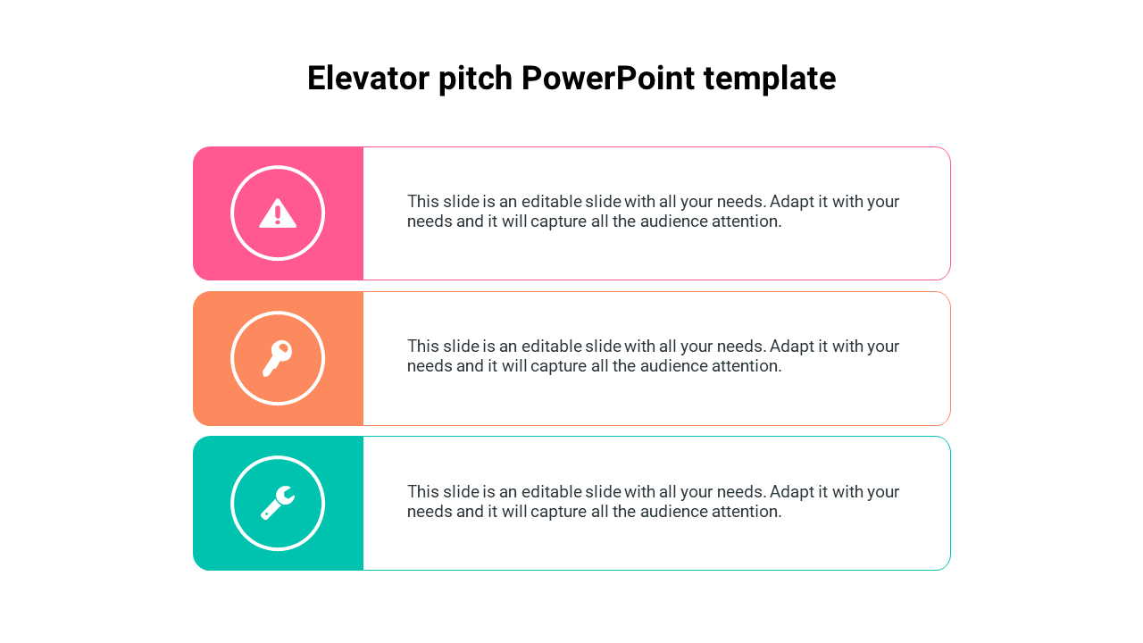 elevator pitch PowerPoint template model